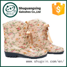 ladies flat shoes rain gum boots